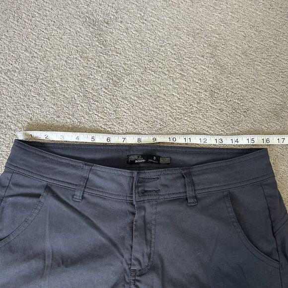 Prana Pants Womens 6 Gray Halle Nylon Outdoor Hiking Stretch Roll Up Gorpcore - Picture 12 of 15